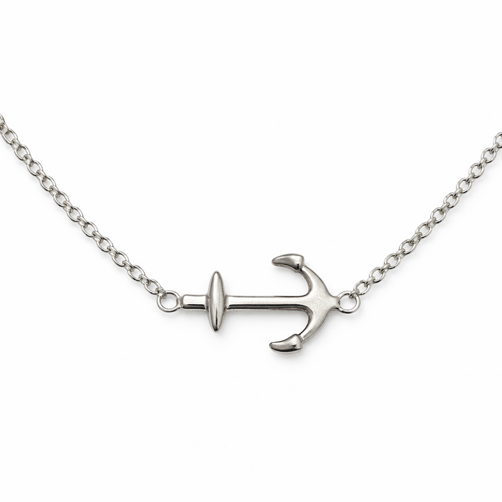 925 Sterling Silver Anchor Pendant Necklace