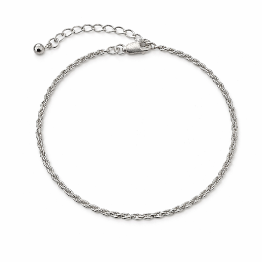 925 Sterling Silver Rope Chain Bracelet