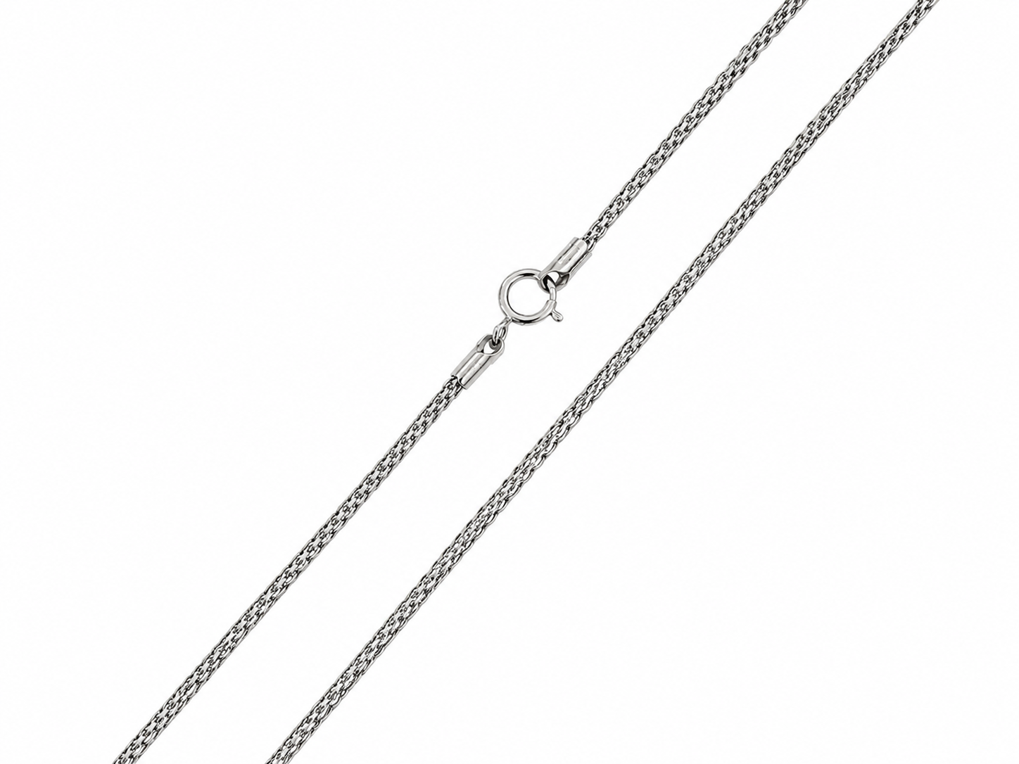 18K White Gold Franco Chain `16 inches
