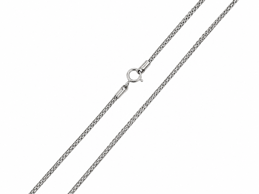 18K White Gold Franco Chain `16 inches