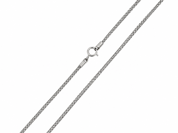 18K White Gold Franco Chain `16 inches