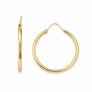 10K Yellow Gold Polished Hoop Earrings