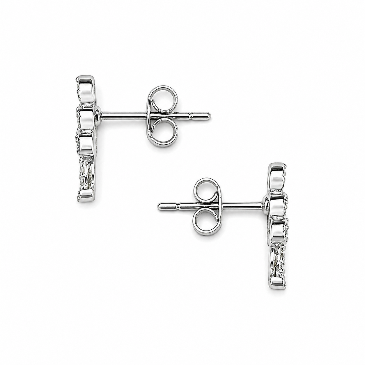 18k White Gold Diamond Pave Ear Climbers