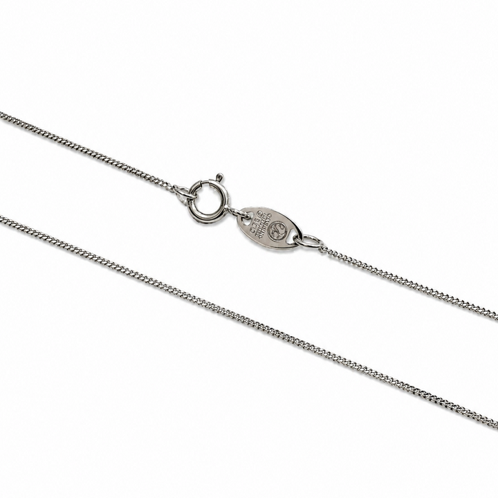 14K White Gold Curb Chain