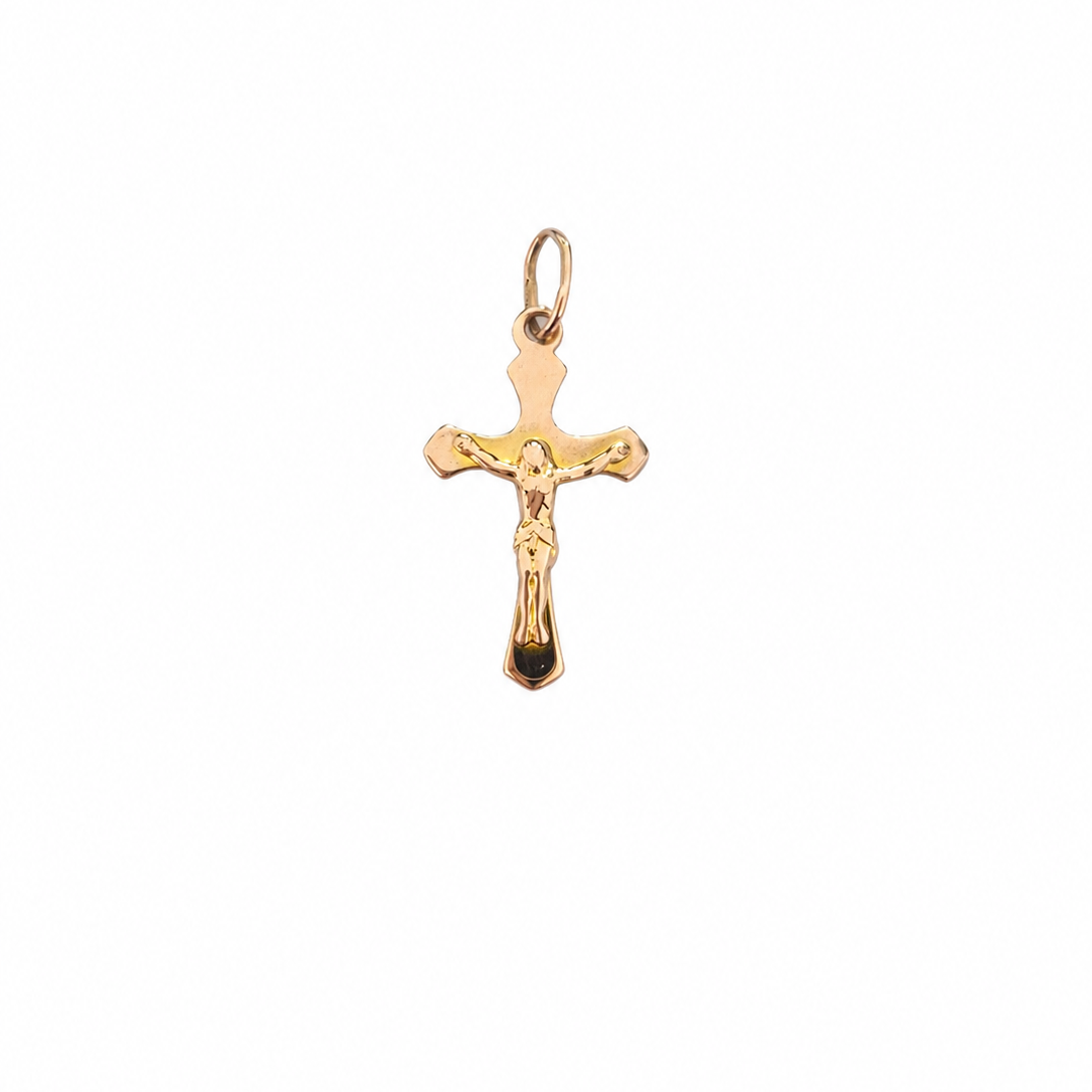 14k Rose Gold Crucifix Pendant