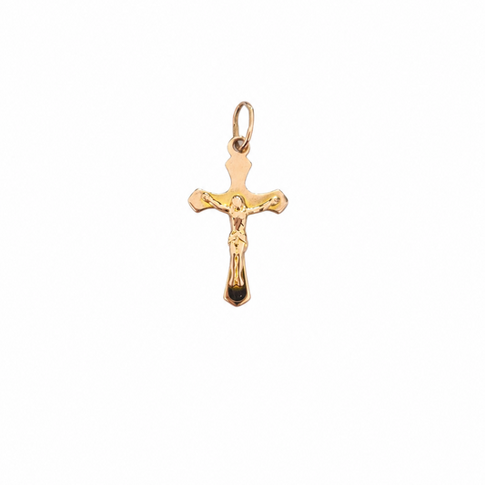 14k Rose Gold Crucifix Pendant