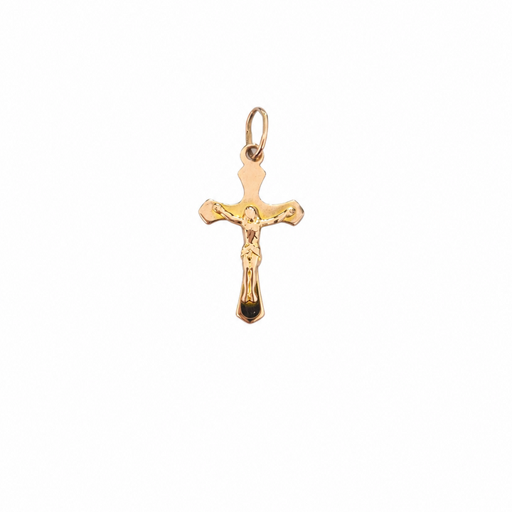 14k Rose Gold Crucifix Pendant