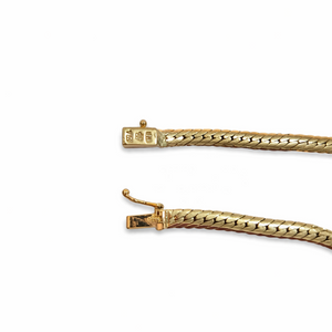 18k Yellow Gold Flat Curb Bracelet, 7.83gr