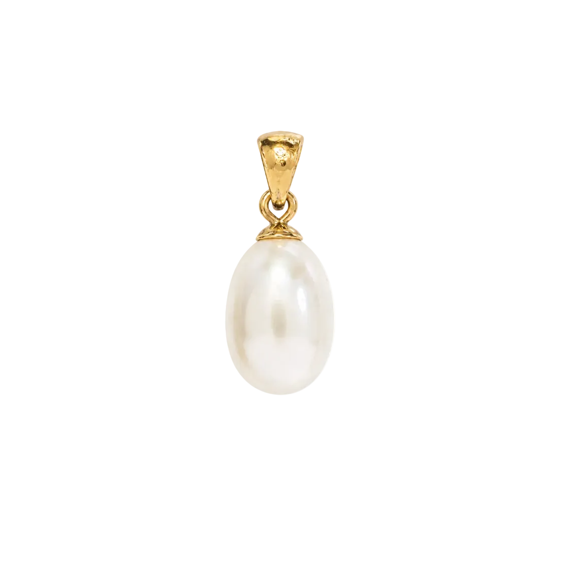 10K Yellow Gold Freshwater Pearl Drop Pendant