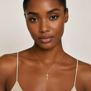 18K Yellow Gold Crucifix Pendant