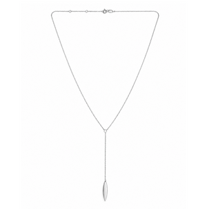 925 Sterling Silver Marquise Drop Lariat Necklace