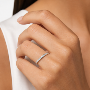 10K White Gold Channel Setting Diamond Band