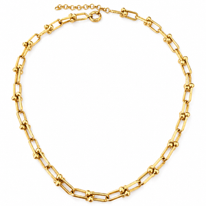 18k Yellow Gold U- Shape Links Necklace, 25gr
