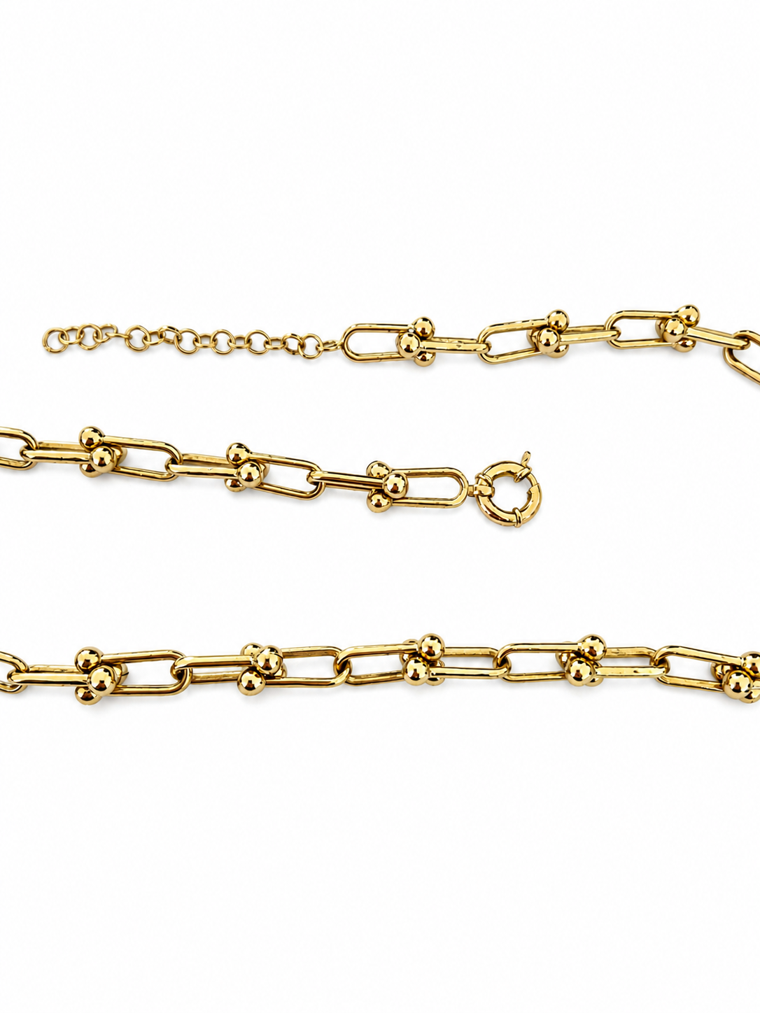 18k Yellow Gold U- Shape Links Necklace, 25gr