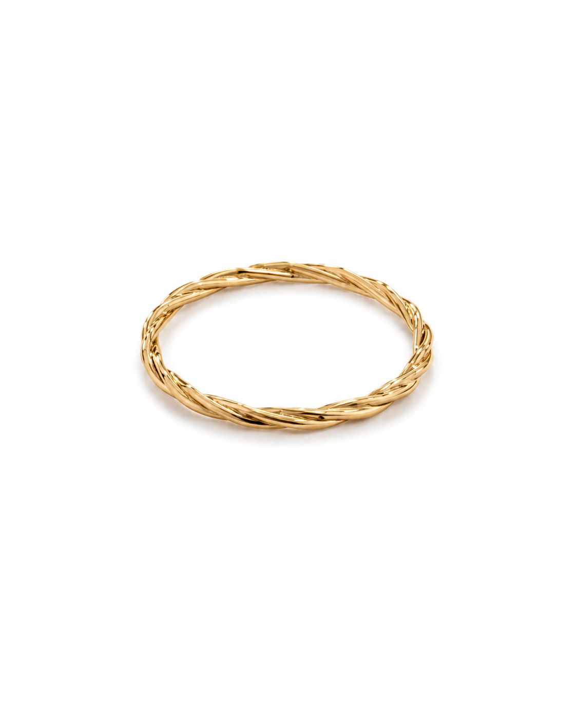 18k Yellow Gold Stackable Ring rope style