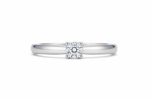 925 Sterling Silver Dainty Diamond Solitaire Ring