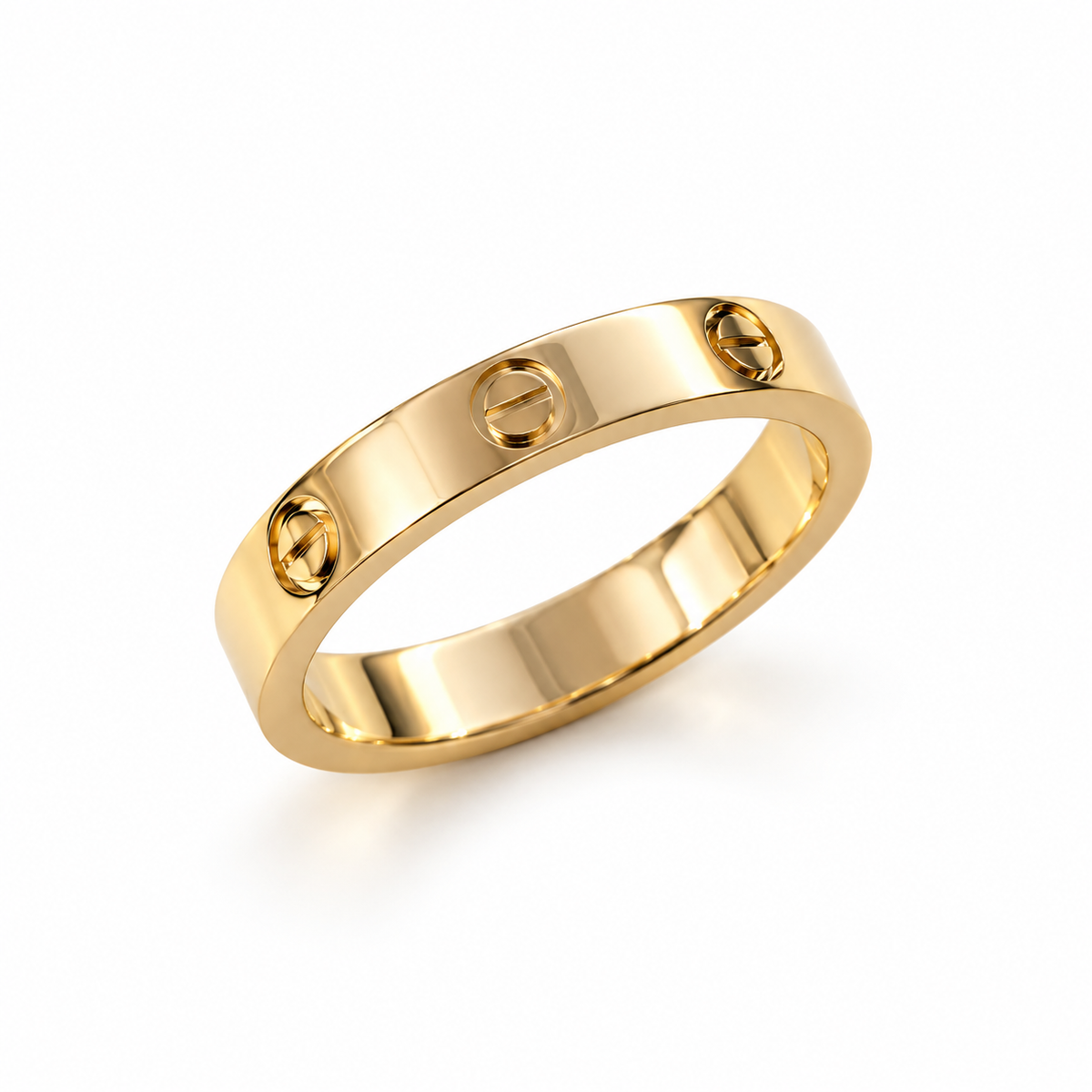 18K Yellow Gold Screw Motif Band