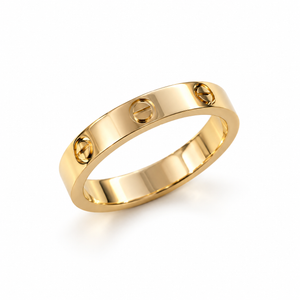 18K Yellow Gold Screw Motif Band