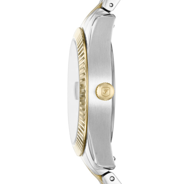 Fossil Scarlette Two-Tone Gold Dial Watch 32mm ES4949