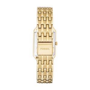 Fossil Raquel Gold-Tone Bracelet Watch White Dial 23mm ES5220 - back and clasp