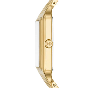 Fossil Raquel Gold-Tone Bracelet Watch White Dial 23mm ES5220 - side profile