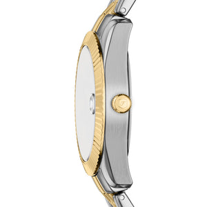 Fossil Scarlette Two-Tone Bracelet Watch Blue Dial 32mm ES5443