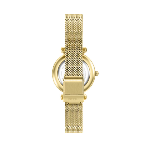 Fossil Carlie Gold-Tone Mother-of-Pearl Watch 28mm ES5462
