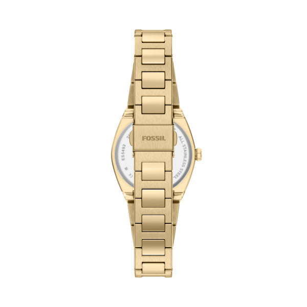 Fossil Everett Gold-Tone Gold Dial Watch 27mm ES5492