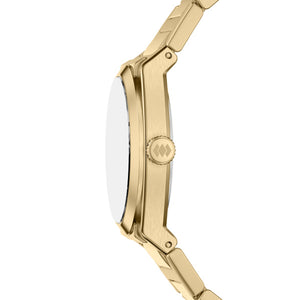 Fossil Everett Gold-Tone Gold Dial Watch 27mm ES5492