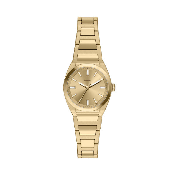 Fossil Everett Gold-Tone Gold Dial Watch 27mm ES5492