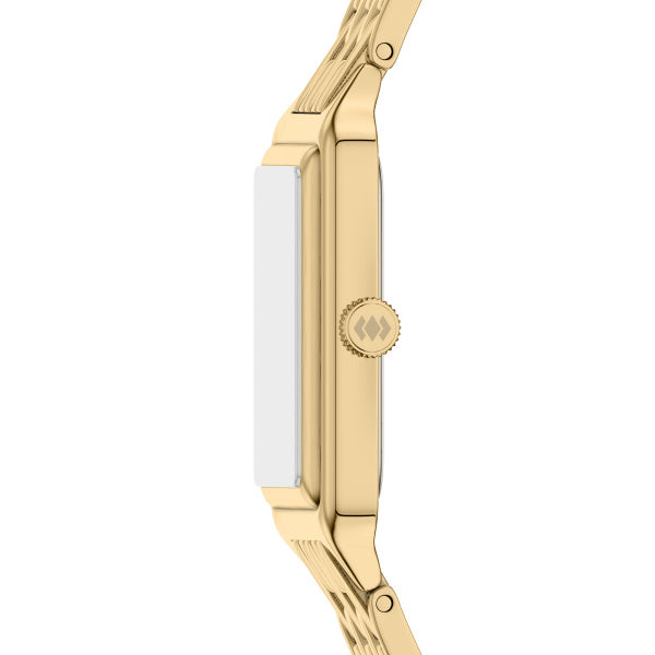 Fossil Raquel Gold-Tone Red Dial Watch 23mm ES5512