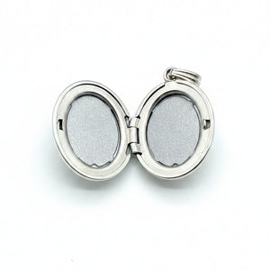 925 Sterling Silver Oval Starburst Locket Pendant