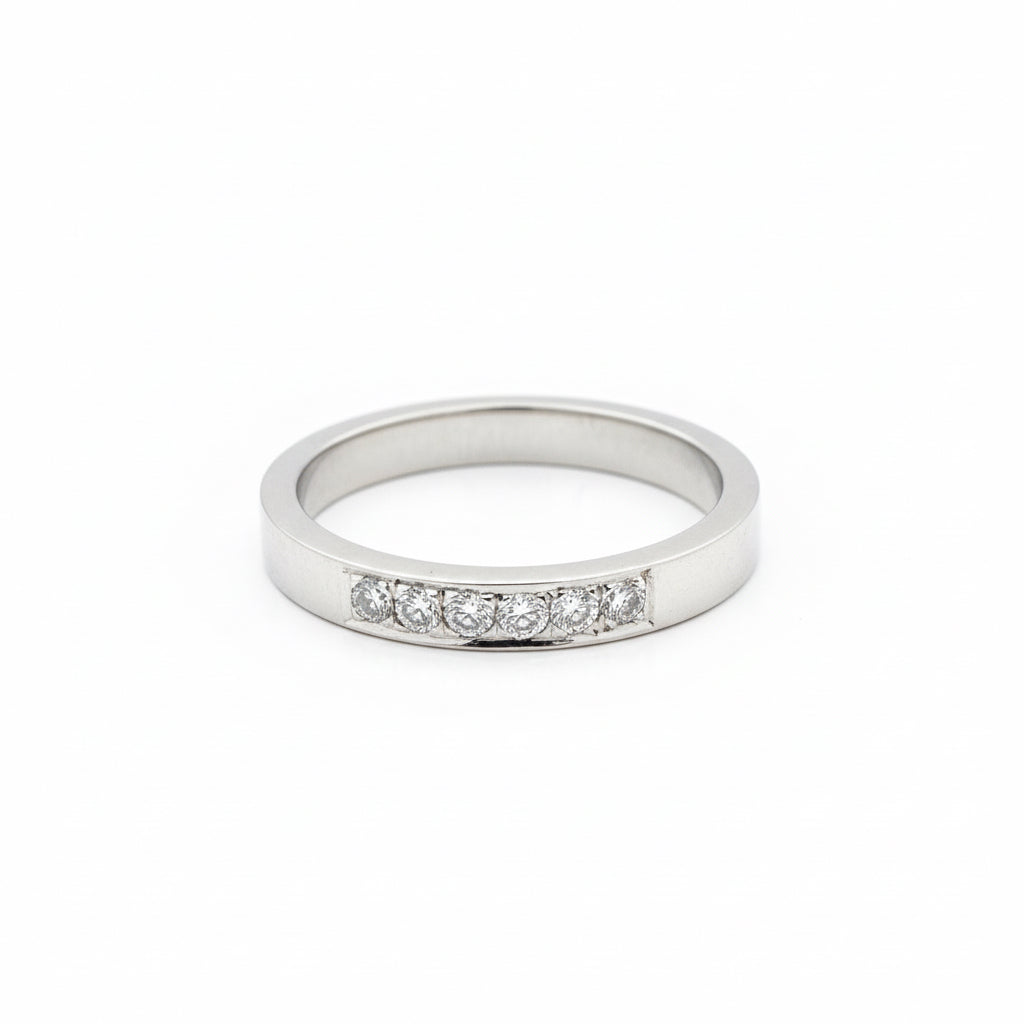 White Gold Channel-set Diamond Band 14k