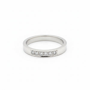 White Gold Channel-set Diamond Band 14k