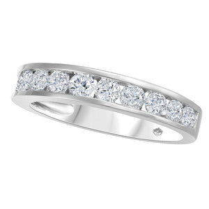 14k White Gold Band setting with 10 Diamonds TDW: 0.25ct G I