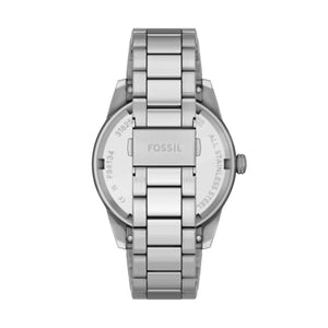Fossil Pearson Silver-Tone Bracelet Watch Blue Dial 42mm FS6134