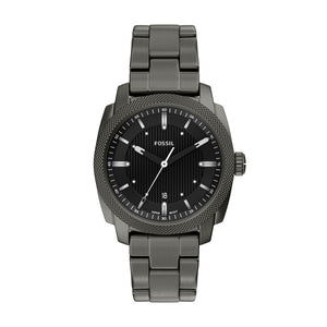 Fossil Machine Gunmetal Bracelet Watch Black Dial 41mm FS6185