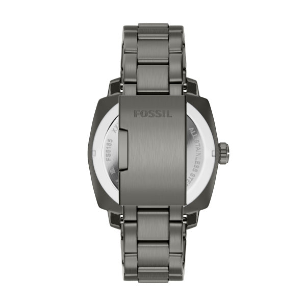 Fossil Machine Gunmetal Bracelet Watch Black Dial 41mm FS6185