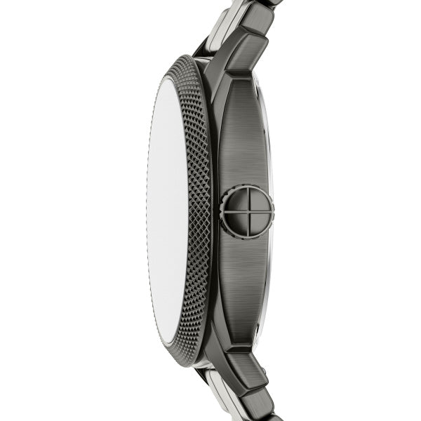 Fossil Machine Gunmetal Bracelet Watch Black Dial 41mm FS6185