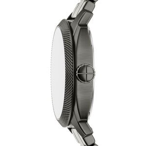 Fossil Machine Gunmetal Bracelet Watch Black Dial 41mm FS6185