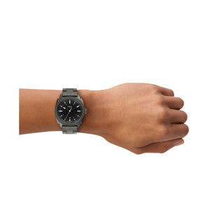 Fossil Machine Gunmetal Bracelet Watch Black Dial 41mm FS6185