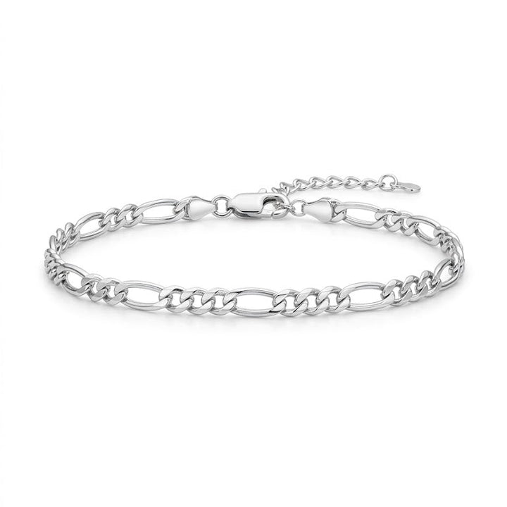 925 Sterling Silver Figaro Link Bracelet