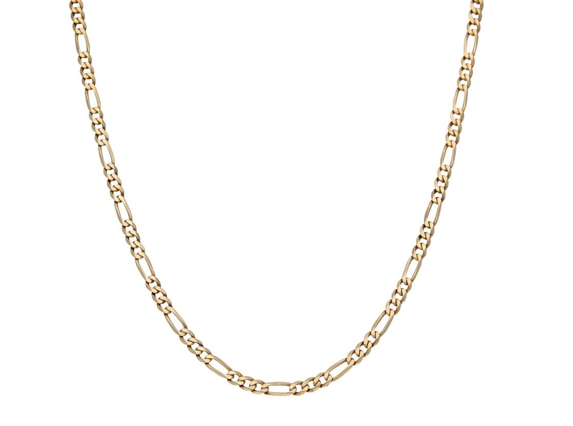 Yellow Gold Figaro Chain. 18k, 4.9gr, 20", 3mm