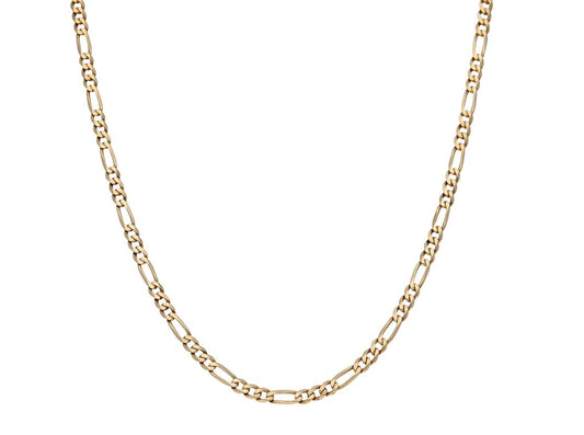 Yellow Gold Figaro Chain. 18k, 4.9gr, 20", 3mm