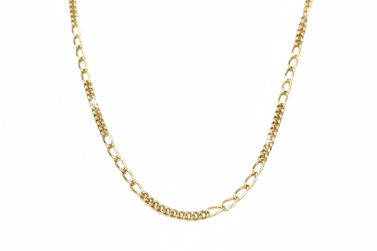 Yellow Gold Figaro Chain. 18k, 7.05gr, 24", 3.1mm