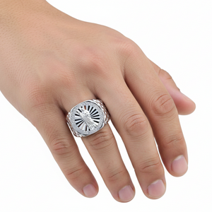 925 Sterling Silver Rhodium-Plated Saint Jude CZ Ring