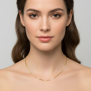 Yellow Gold Box Chain 18k 16 inches