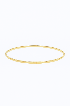 Yellow Gold Thin Textured Bangle, 18k. 4.5 gr, size 55