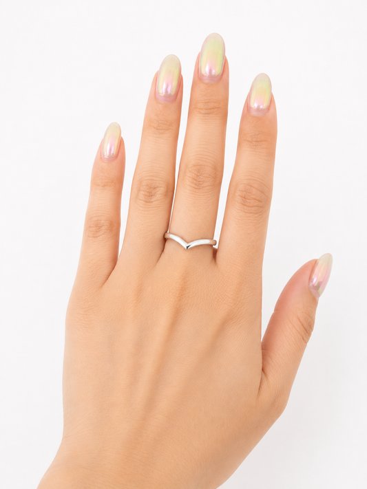 925 Sterling Silver Chevron Ring