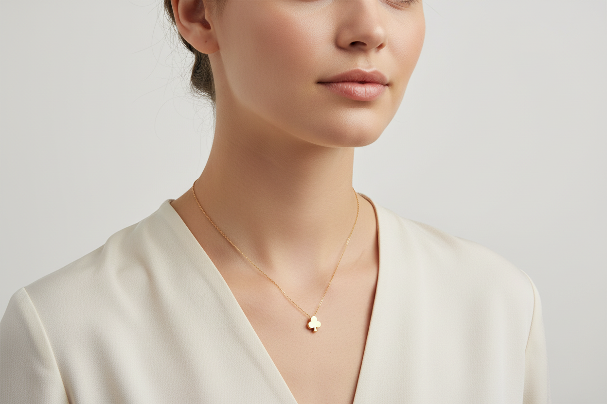 18K Yellow Gold Leaf Pendant 0.87 gr